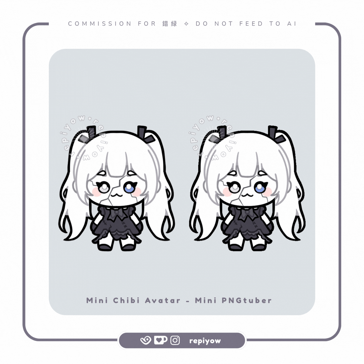 Commission for 錯緑 - Mini Chini PNGtuber by Repiyow